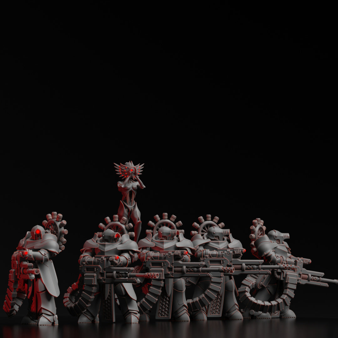 Diverging Realms - Scion - Claymore Heavy Weapons Squad x 5 (+ watcher)